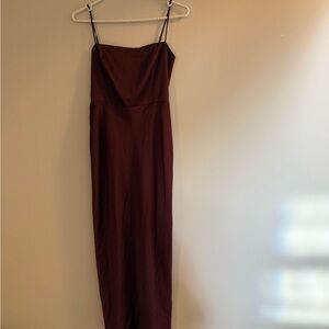 Park & Fifth Burgundy Spaghetti Strap Maxi Dress